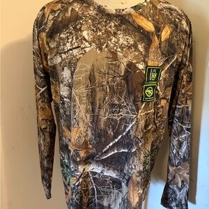 Mens Scent Control RealTree EDGE Camo Long Sleeve‎ Tee Shirt UVF NWOT Large
